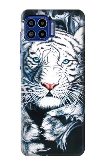 S0265 White Tiger Case For Motorola One 5G