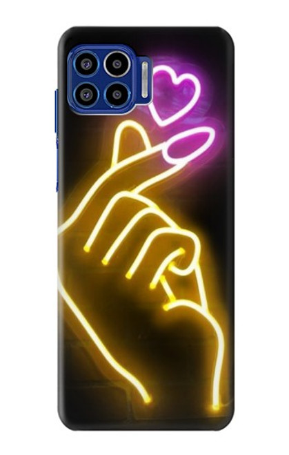 S3512 Cute Mini Heart Neon Graphic Case For Motorola One 5G