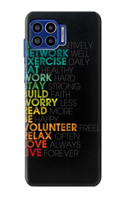 S3523 Think Positive Words Quotes Case For Motorola One 5G