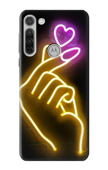 S3512 Cute Mini Heart Neon Graphic Case For Motorola Moto G8