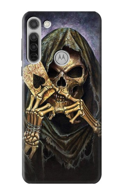 S3594 Grim Reaper Wins Poker Case For Motorola Moto G8