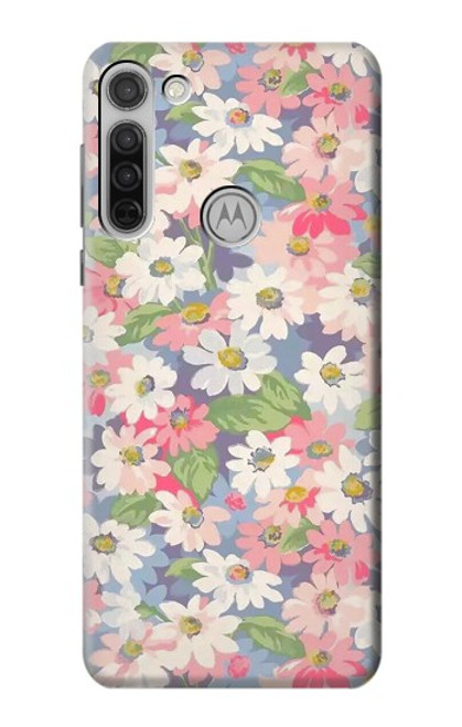 S3688 Floral Flower Art Pattern Case For Motorola Moto G8