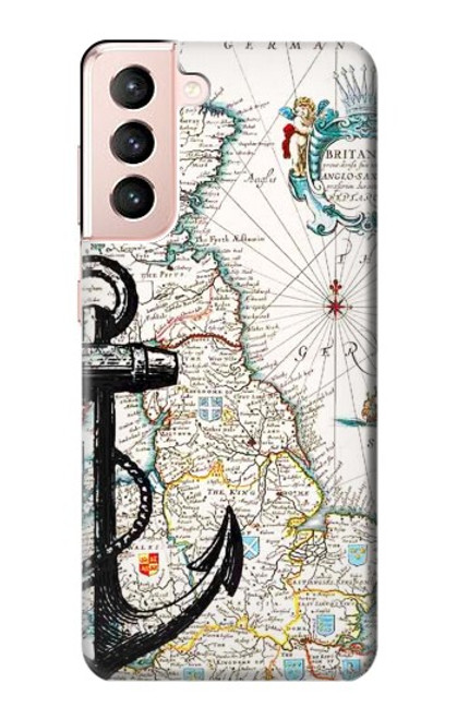 S1962 Nautical Chart Case For Samsung Galaxy S21 5G