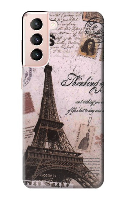 S2211 Paris Postcard Eiffel Tower Case For Samsung Galaxy S21 5G