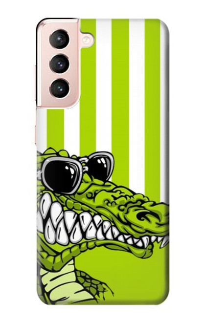 S2323 Funny Green Alligator Crocodile Case For Samsung Galaxy S21 5G