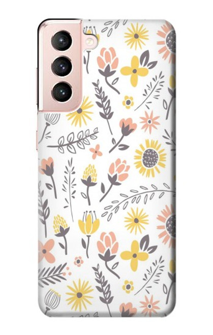 S2354 Pastel Flowers Pattern Case For Samsung Galaxy S21 5G