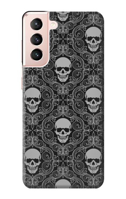 S2371 Skull Vintage Monochrome Pattern Case For Samsung Galaxy S21 5G