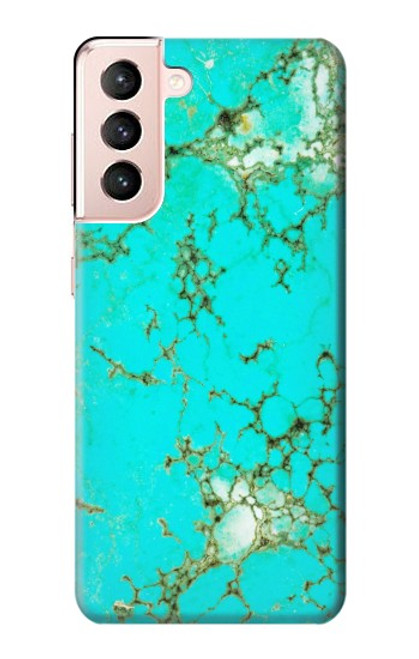 S2377 Turquoise Gemstone Texture Graphic Printed Case For Samsung Galaxy S21 5G