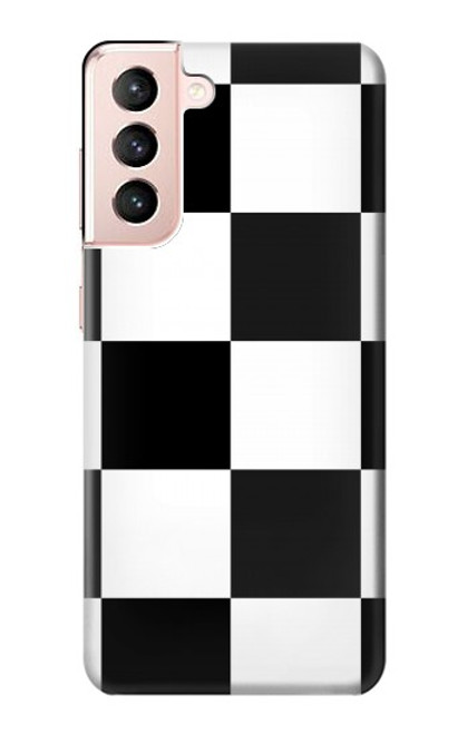 S2492 Black and White Check Case For Samsung Galaxy S21 5G