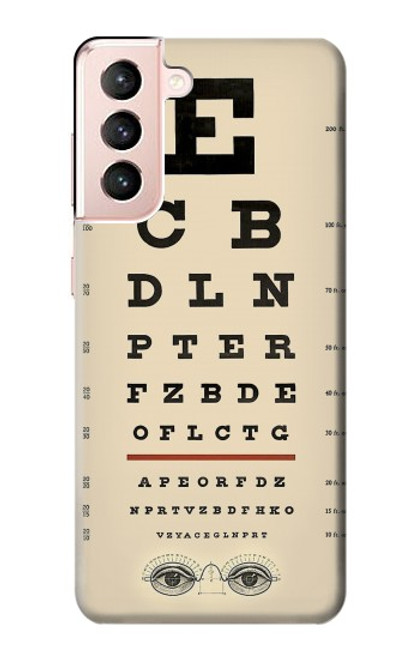 S2502 Eye Exam Chart Decorative Decoupage Poster Case For Samsung Galaxy S21 5G
