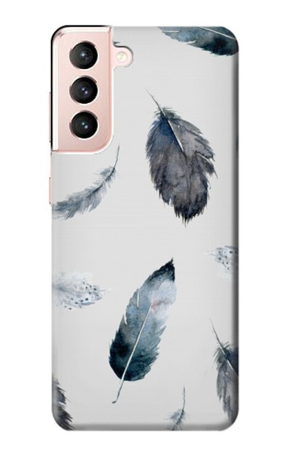 S3085 Feather Paint Pattern Case For Samsung Galaxy S21 5G