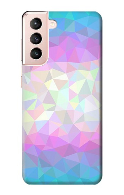 S3747 Trans Flag Polygon Case For Samsung Galaxy S21 5G