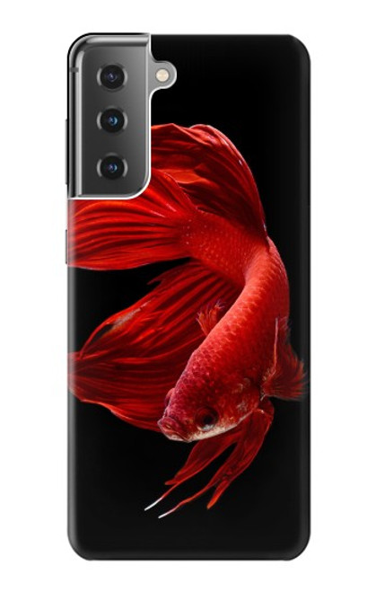 S2092 Red Siamese Fighting Fish Case For Samsung Galaxy S21 Plus 5G, Galaxy S21+ 5G