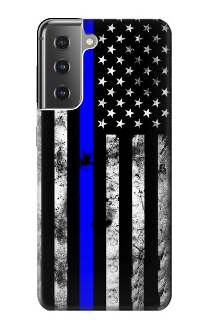 S3244 Thin Blue Line USA Case For Samsung Galaxy S21 Plus 5G, Galaxy S21+ 5G
