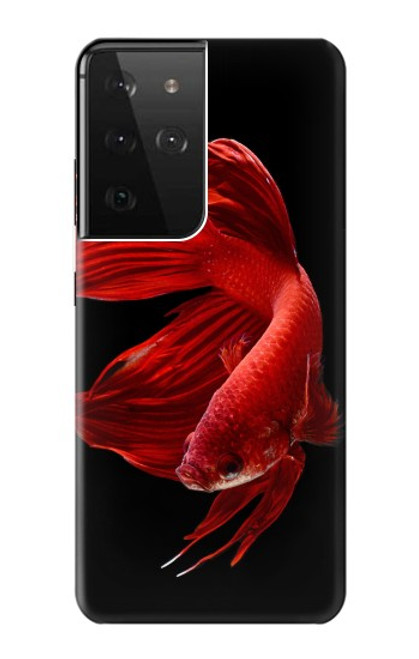 S2092 Red Siamese Fighting Fish Case For Samsung Galaxy S21 Ultra 5G