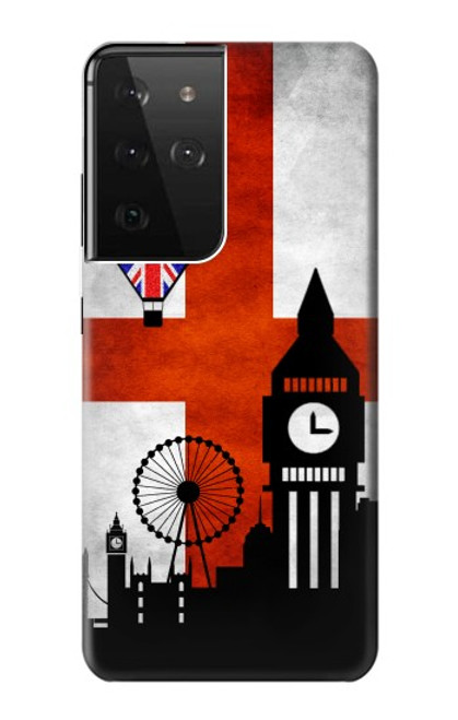 S2979 England Football Soccer Case For Samsung Galaxy S21 Ultra 5G