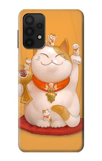 S1217 Maneki Neko Lucky Cat Case For Samsung Galaxy A32 5G