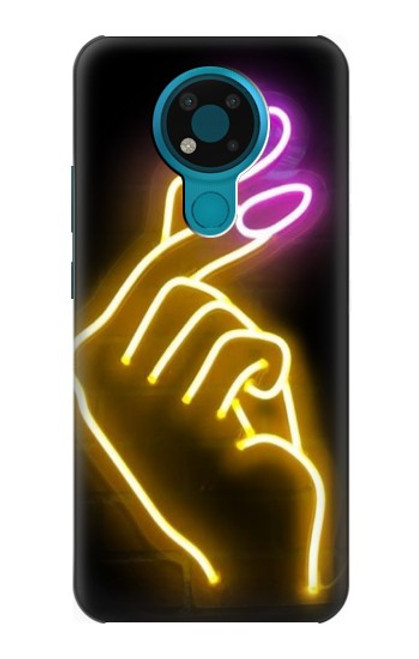 S3512 Cute Mini Heart Neon Graphic Case For Nokia 3.4
