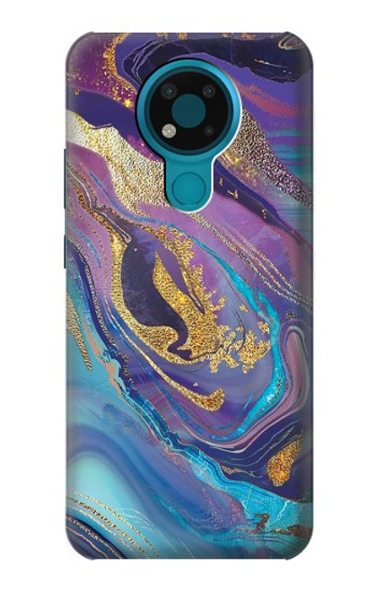 S3676 Colorful Abstract Marble Stone Case For Nokia 3.4