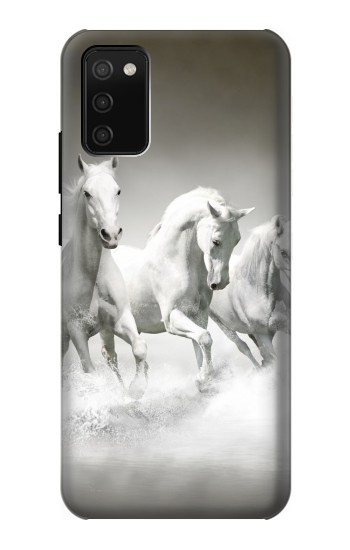 S0933 White Horses Case For Samsung Galaxy A02s, Galaxy M02s