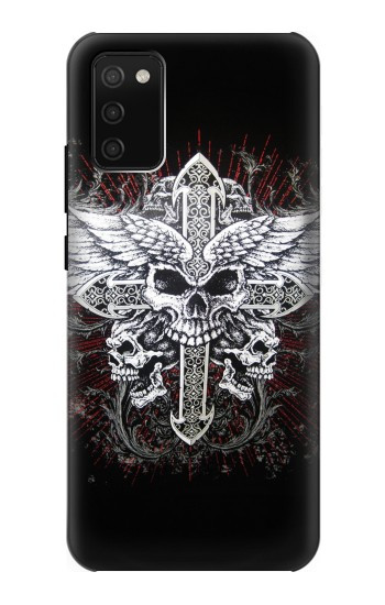 S1434 Skull Wing Tattoo Biker Case For Samsung Galaxy A02s, Galaxy M02s