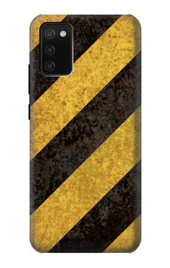 S2231 Yellow and Black Line Hazard Striped Case For Samsung Galaxy A02s, Galaxy M02s