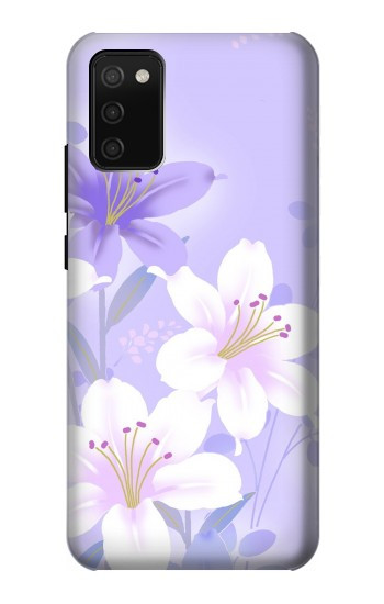 S2361 Purple White Flowers Case For Samsung Galaxy A02s, Galaxy M02s
