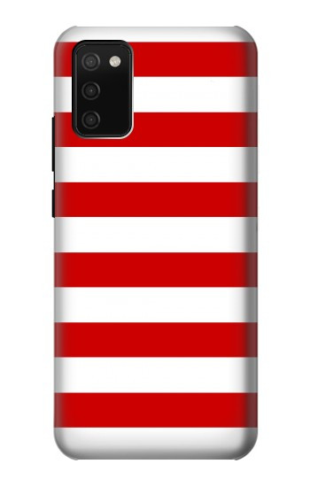 S2364 Red and White Striped Case For Samsung Galaxy A02s, Galaxy M02s