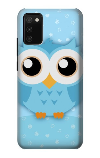 S3029 Cute Blue Owl Case For Samsung Galaxy A02s, Galaxy M02s