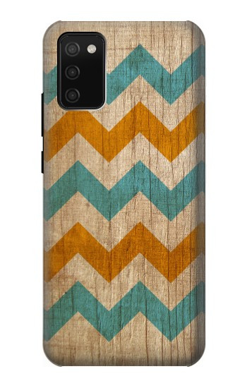 S3033 Vintage Wood Chevron Graphic Printed Case For Samsung Galaxy A02s, Galaxy M02s