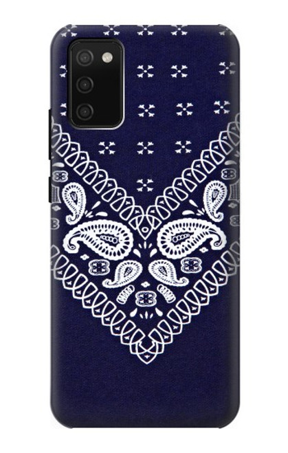 S3357 Navy Blue Bandana Pattern Case For Samsung Galaxy A02s, Galaxy M02s