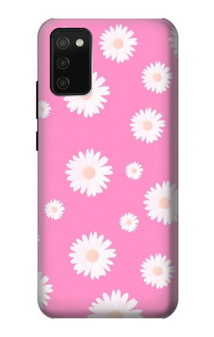 S3500 Pink Floral Pattern Case For Samsung Galaxy A02s, Galaxy M02s