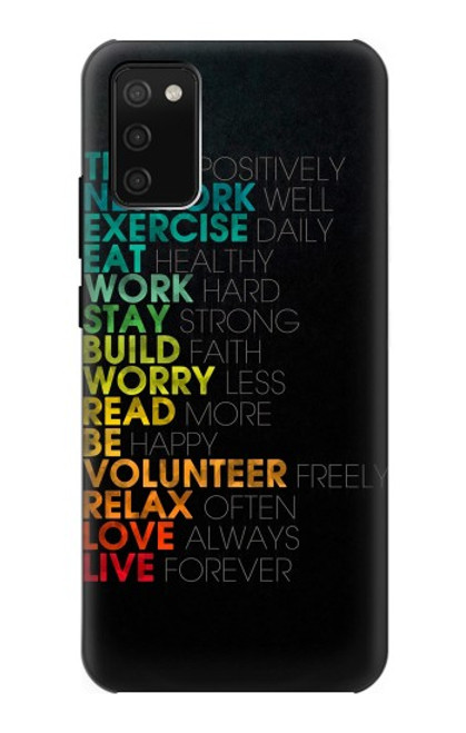 S3523 Think Positive Words Quotes Case For Samsung Galaxy A02s, Galaxy M02s