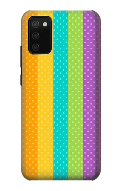 S3678 Colorful Rainbow Vertical Case For Samsung Galaxy A02s, Galaxy M02s