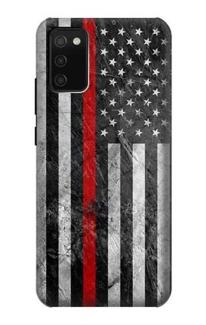 S3687 Firefighter Thin Red Line American Flag Case For Samsung Galaxy A02s, Galaxy M02s