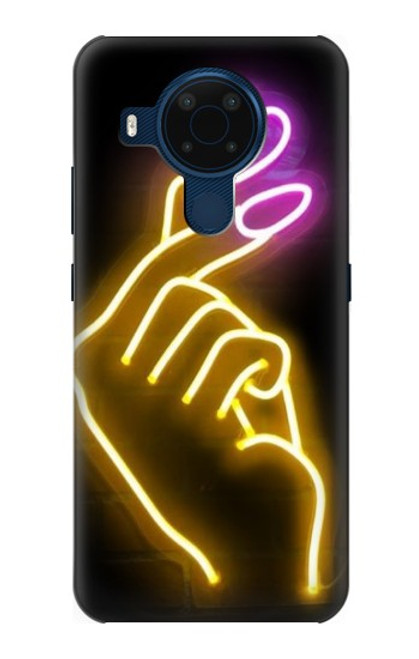 S3512 Cute Mini Heart Neon Graphic Case For Nokia 5.4
