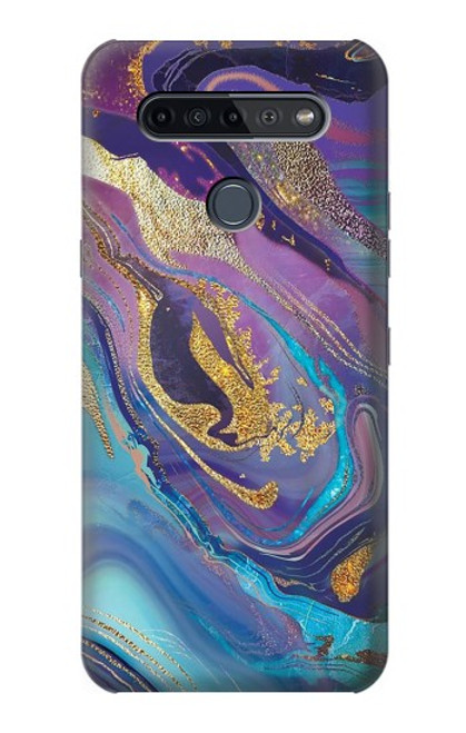 S3676 Colorful Abstract Marble Stone Case For LG K51S