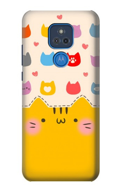 S2442 Cute Cat Cartoon Funny Case For Motorola Moto G Play (2021)