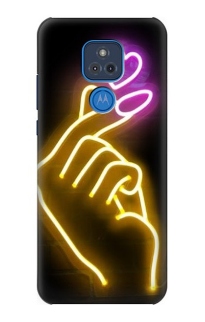 S3512 Cute Mini Heart Neon Graphic Case For Motorola Moto G Play (2021)