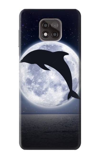 S3510 Dolphin Moon Night Case For Motorola Moto G Power (2021)