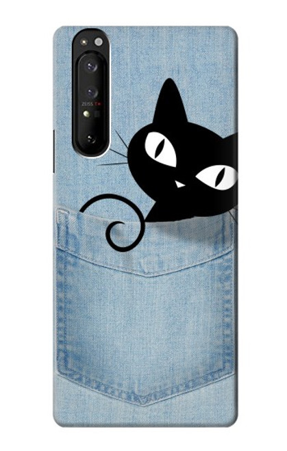 S2641 Pocket Black Cat Case For Sony Xperia 1 III