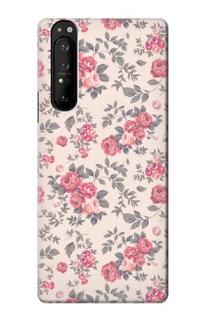 S3095 Vintage Rose Pattern Case For Sony Xperia 1 III