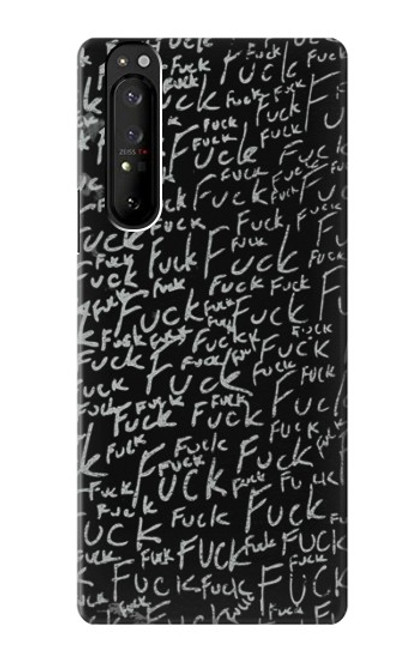 S3478 Funny Words Blackboard Case For Sony Xperia 1 III