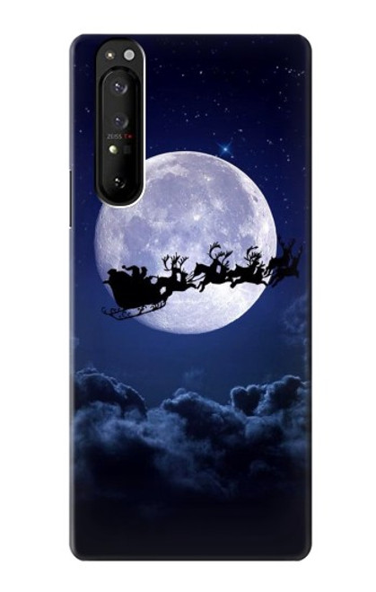 S3508 Xmas Santa Moon Case For Sony Xperia 1 III