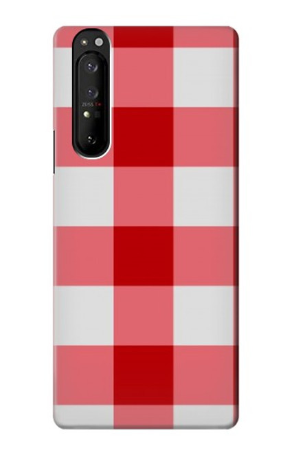 S3535 Red Gingham Case For Sony Xperia 1 III