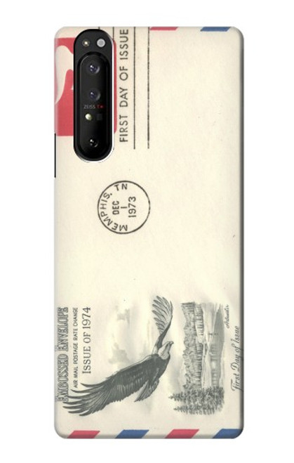 S3551 Vintage Airmail Envelope Art Case For Sony Xperia 1 III