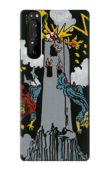S3745 Tarot Card The Tower Case For Sony Xperia 1 III