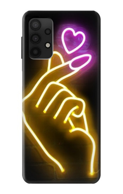 S3512 Cute Mini Heart Neon Graphic Case For Samsung Galaxy A32 4G