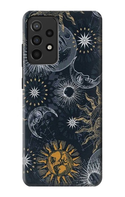 S3702 Moon and Sun Case For Samsung Galaxy A52, Galaxy A52 5G