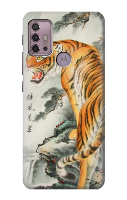 S1934 Chinese Tiger Painting Case For Motorola Moto G30, G20, G10